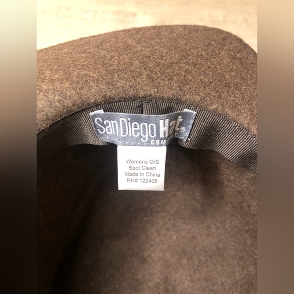 SAN DIEGO HAT COMPANY BROWN 100% WOOL HAT - Picture 9 of 10
